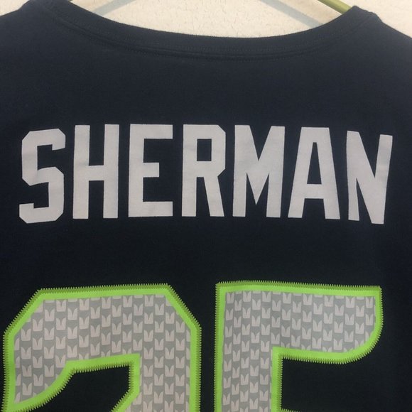 Super Bowl XLIX Seattle Seakhawks Nike Shirt #25 Richard Sherman Slim Large - Picture 6 of 12